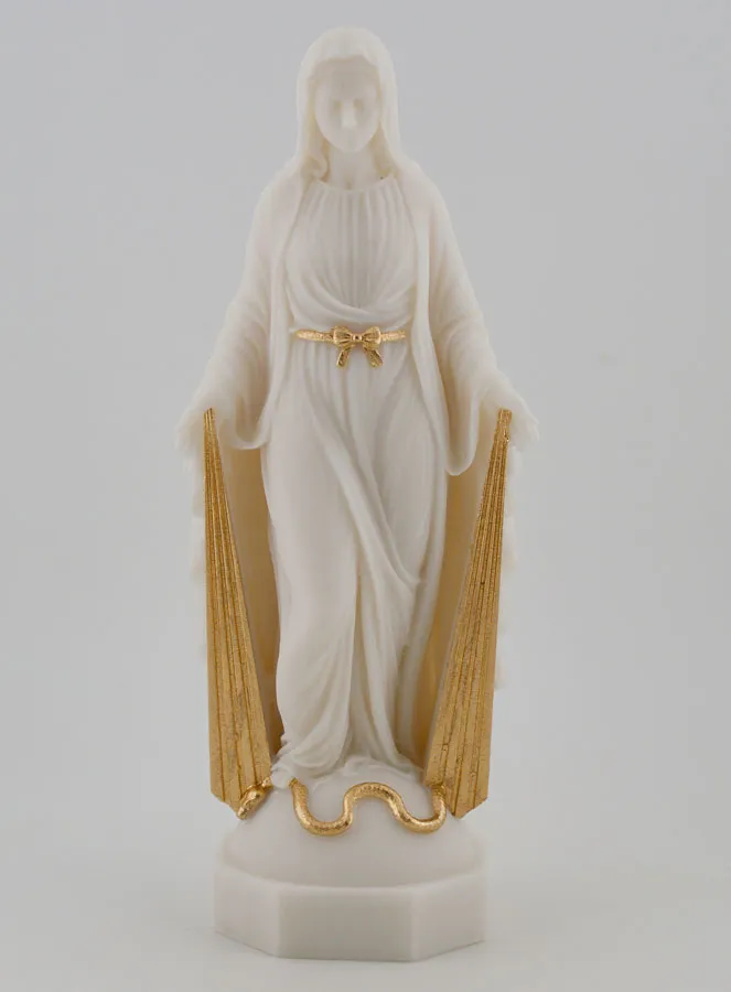 Statue of the Miraculous Virgin with Golden Rays – 17cm (pic 1)