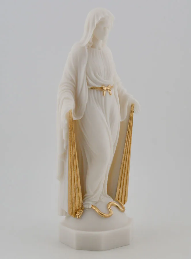 Statue of the Miraculous Virgin with Golden Rays – 17cm (pic 3)
