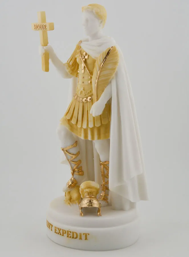 Painted Alabaster Statue of Saint Expeditus – 19cm (pic 2)
