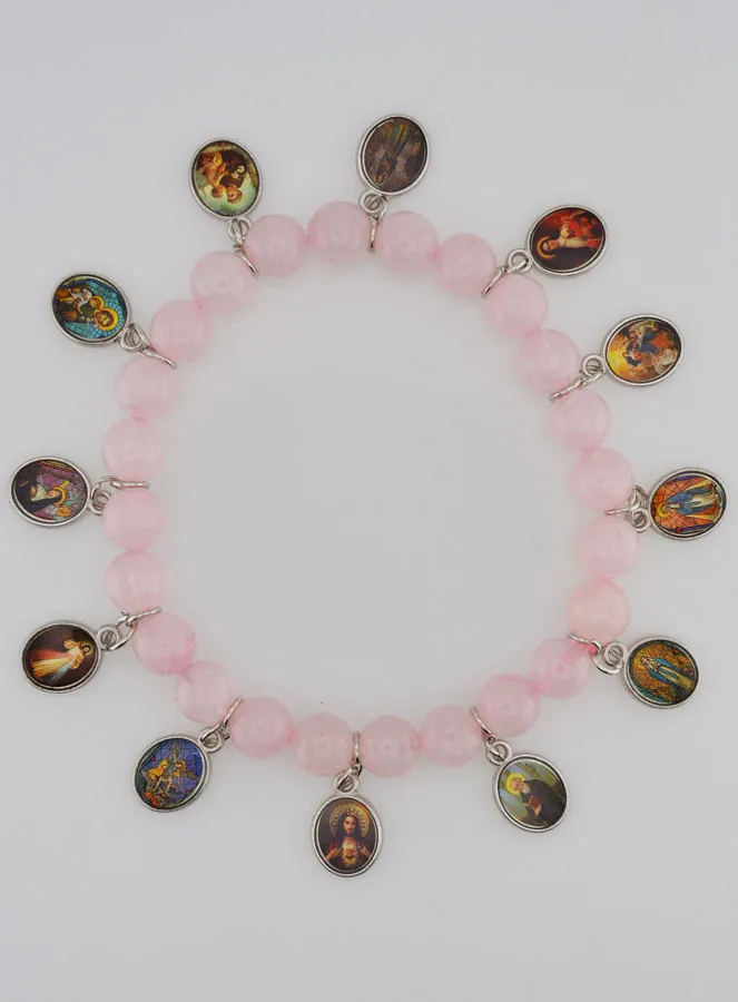 Bracelet of the 12 Saints – Pink Stones (pic 1)