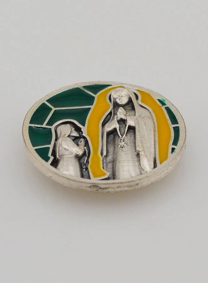 Car Badge Magnet – Apparitions at Lourdes (pic 2)