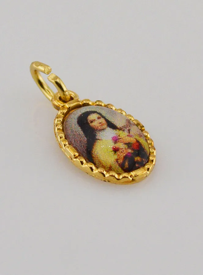 Twisted Edge Medal 15mm – Saint Therese (pic 3)