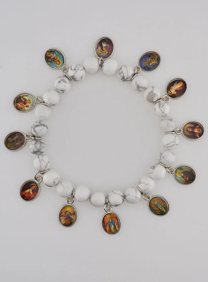 Bracelet of the 12 Saints – White Stones (pic 1)