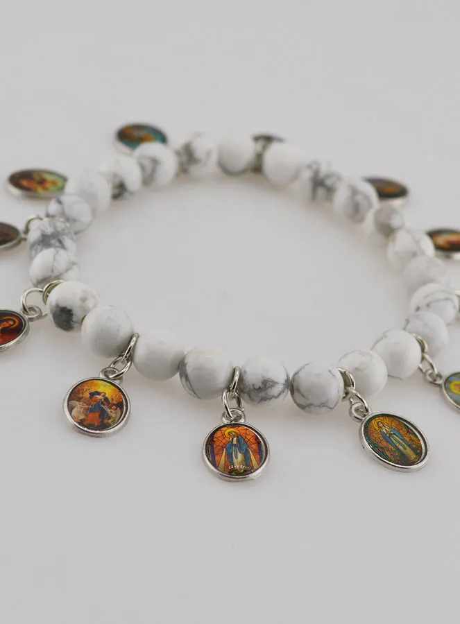Bracelet of the 12 Saints – White Stones (pic 2)