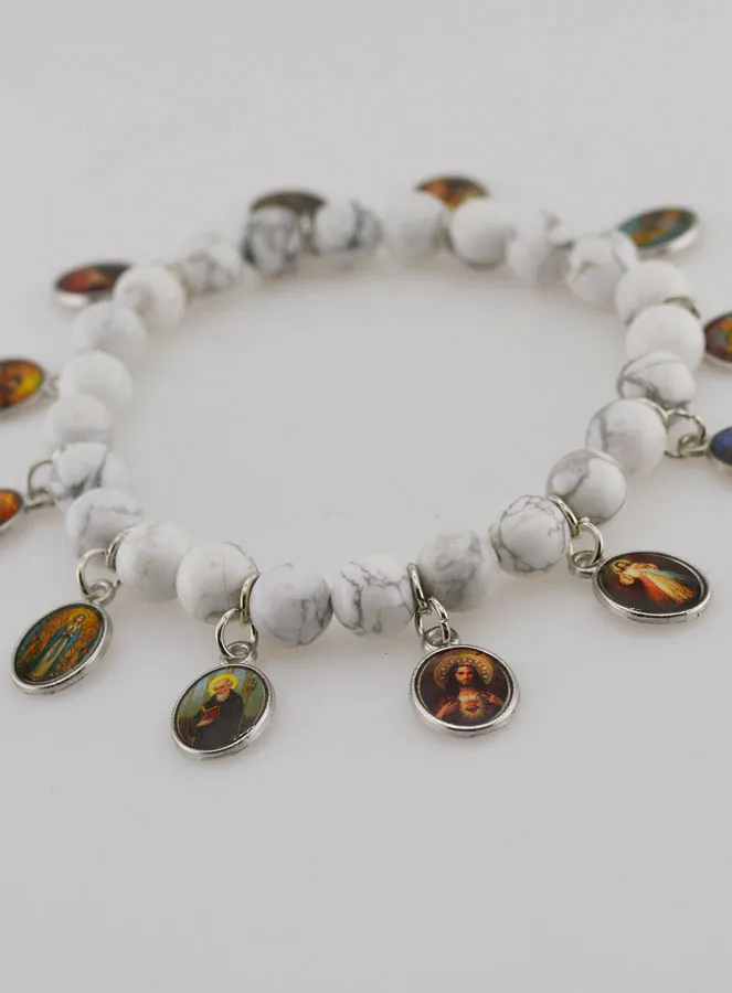 Bracelet of the 12 Saints – White Stones (pic 3)