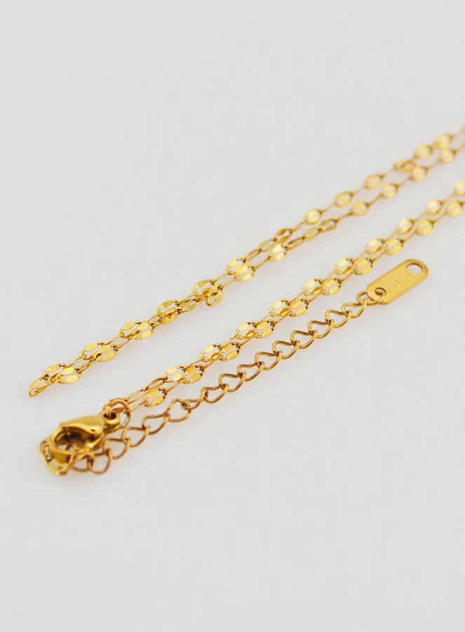 Golden Sequin Link Chain - 60cm (pic 4)