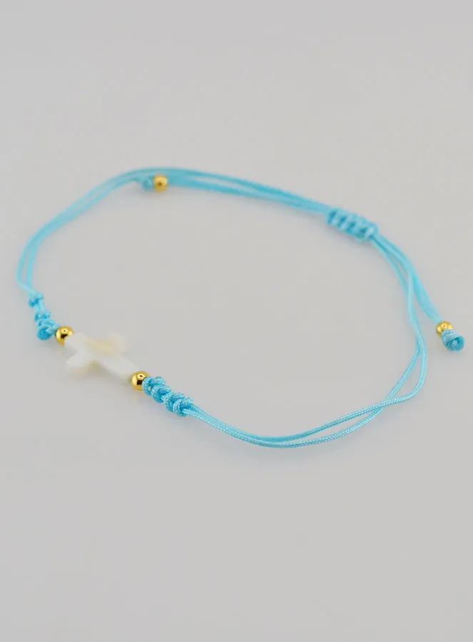 Bracelet with Cross - Blue (pic 3)