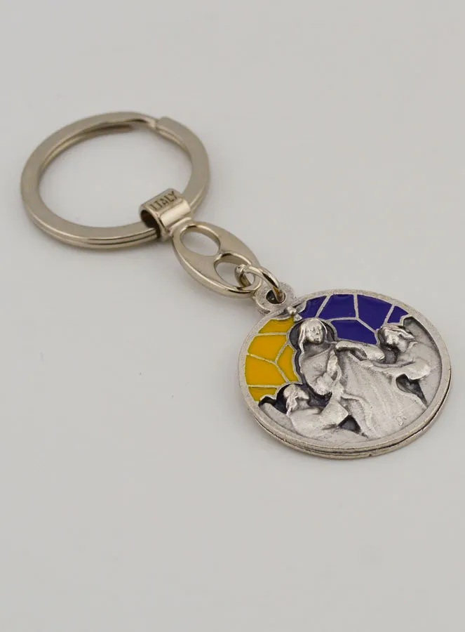 Enamel Keyring Mary Who Unties Knots (pic 3)