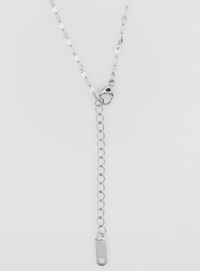 Stainless Steel Sequin Mesh Chain Necklace - 60cm (pic 2)