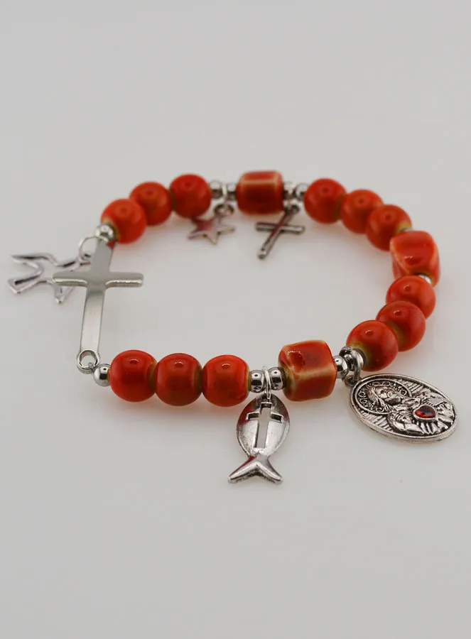 Ceramic Bracelet – Sacred Heart of Jesus (pic 2)