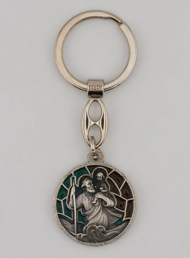 Saint Christopher Enamel Keyring (pic 1)