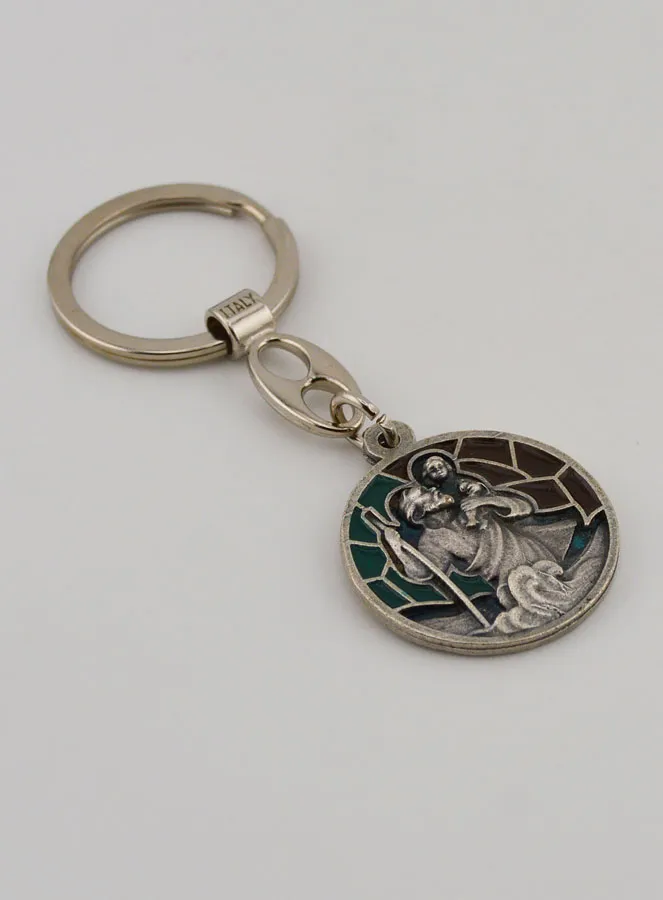 Saint Christopher Enamel Keyring (pic 3)