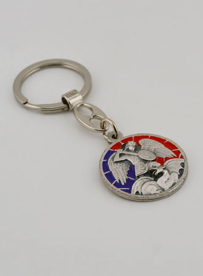 Saint Michael the Archangel Enamel Keyring (pic 3)