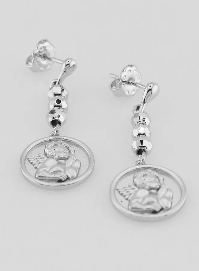 Guardian Angel Earrings Rhodium-Plated Brass (pic 2)
