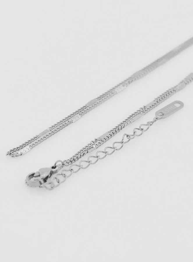 Silvery Fancy Cuff Chain - 60cm (pic 3)