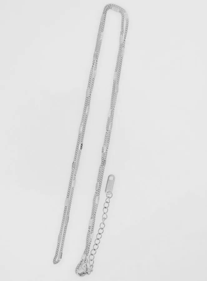 Silvery Fancy Cuff Chain - 60cm (pic 4)