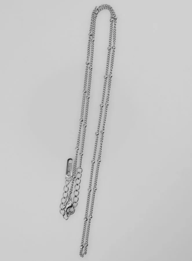 Silvery Ball Curb Link Chain – 50cm (pic 2)