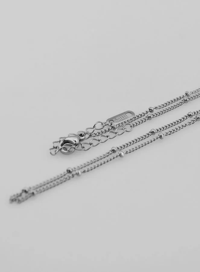 Silvery Ball Curb Link Chain – 50cm (pic 3)