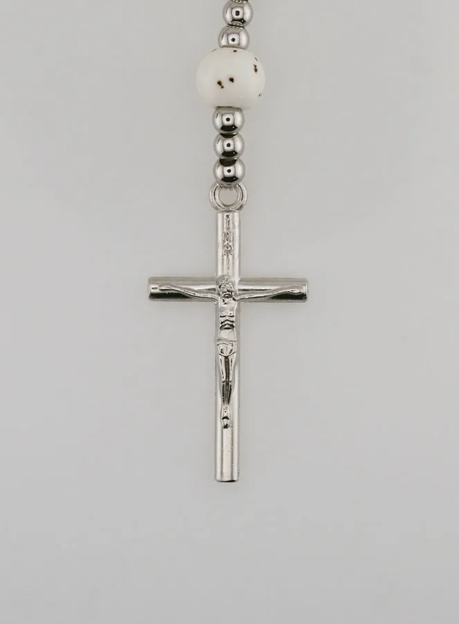 Elastic Ceramic Rosary – Sacred Heart of Mary (pic 3)