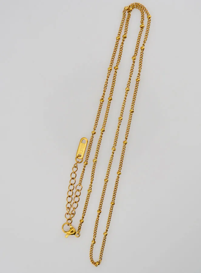 Golden Ball Curb Link Chain - 50cm (pic 2)