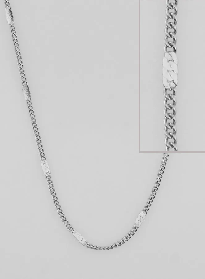 Fancy Silvery Cuff Link Chain - 50cm (pic 1)