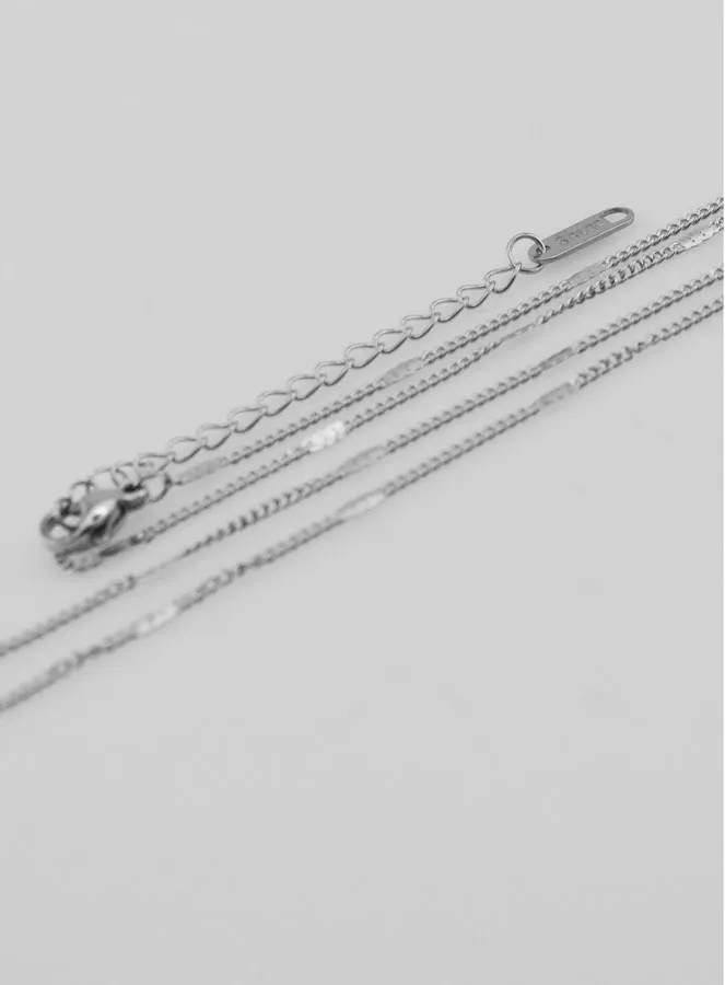 Fancy Silvery Cuff Link Chain - 50cm (pic 3)