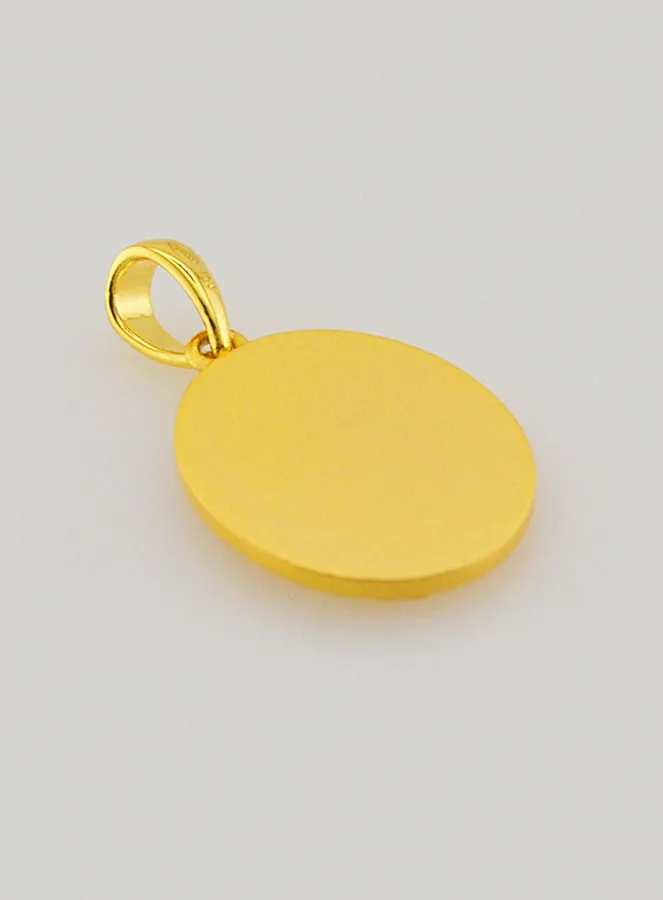 18k Gold-Plated Silver Jesus Medal – 16mm (pic 4)