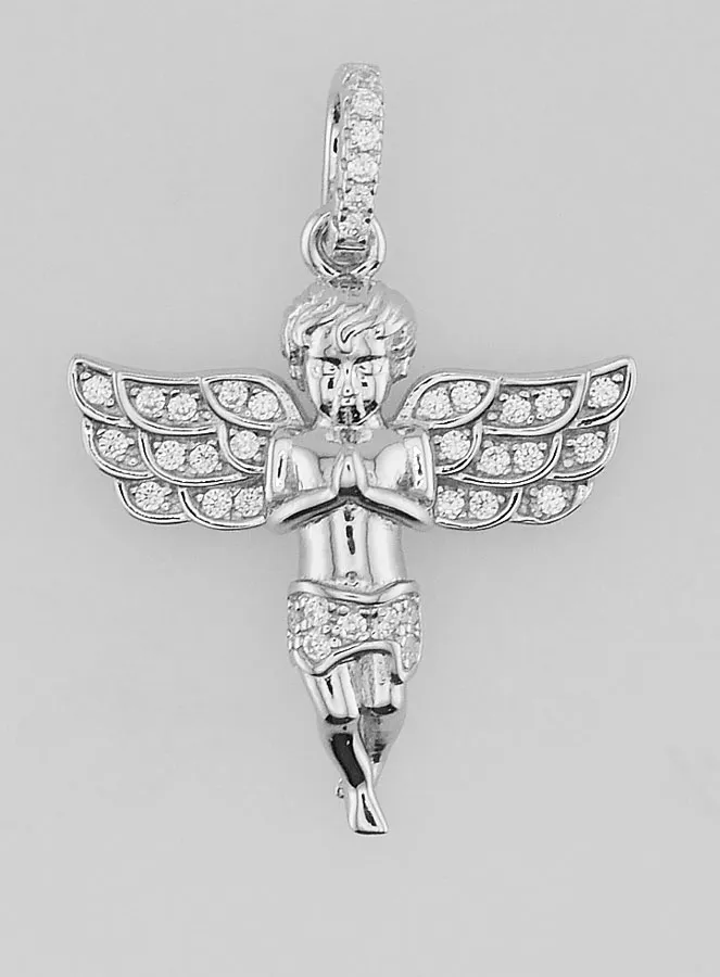 Silver Guardian Angel Pendant (pic 1)