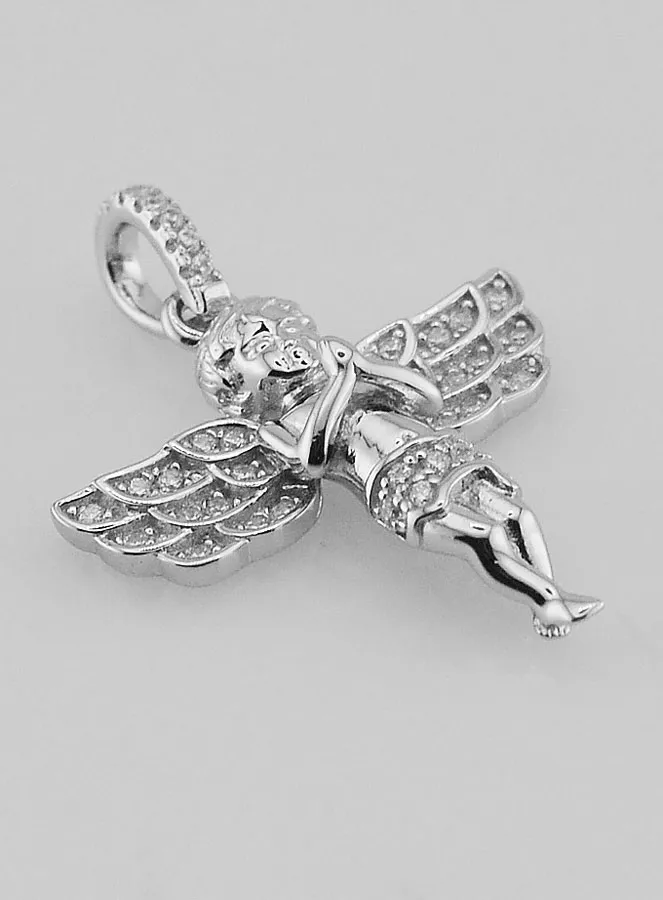 Silver Guardian Angel Pendant (pic 3)