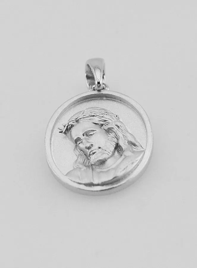925 Silver Jesus Medal – 16mm (pic 2)