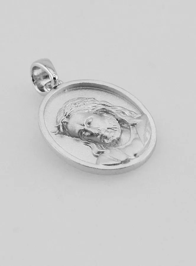 925 Silver Jesus Medal – 16mm (pic 3)
