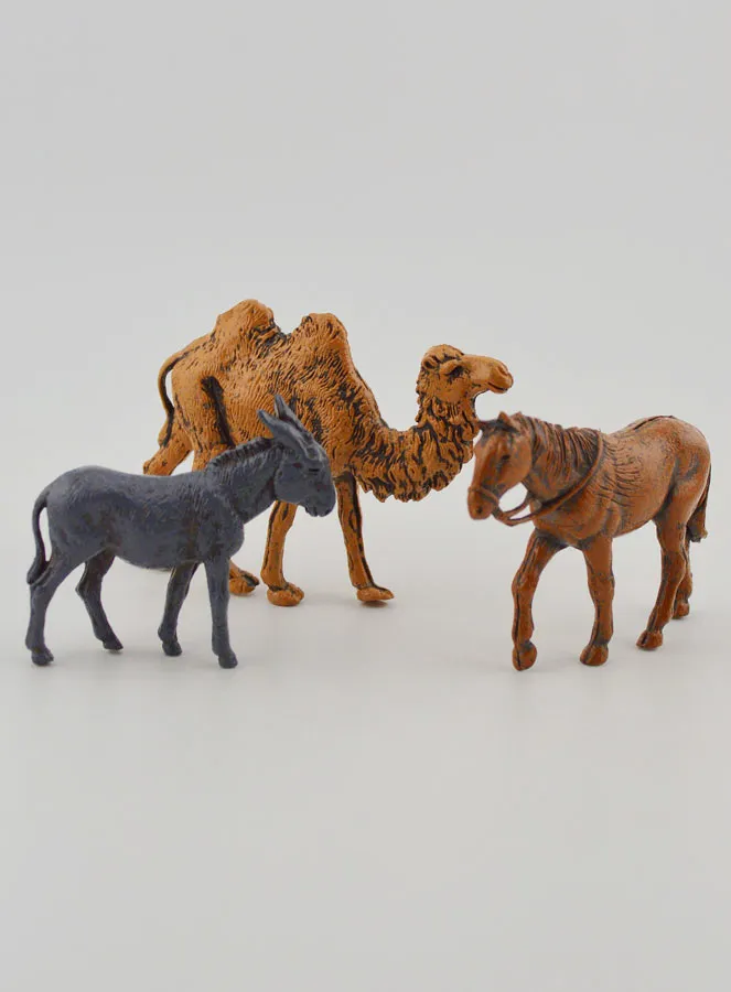 Nativity Figurines Camel, Horse and Donkey – 6cm (pic 1)