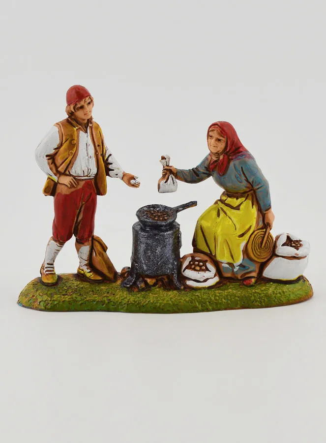 Nativity Figure Chestnut Seller – Height 6 cm (pic 1)
