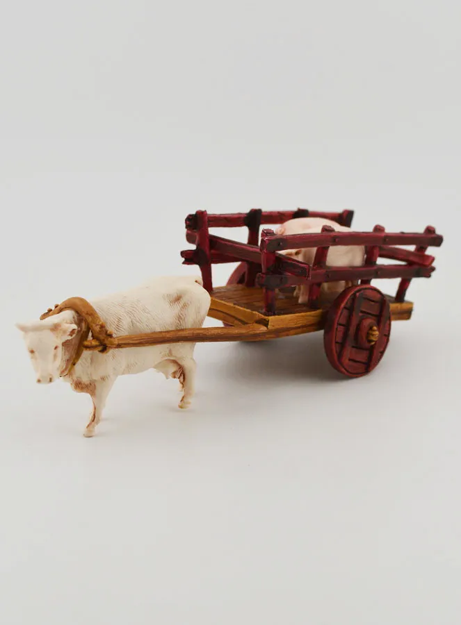Nativity Figure Ox Cart and Pigs – Height 6 cm (pic 2)