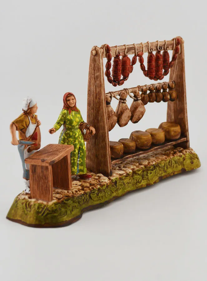 Nativity Figure – Butcher and his Stall – 6cm (pic 3)