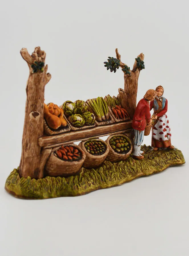 Nativity Figure Greengrocer and his Stall – 6cm (pic 2)