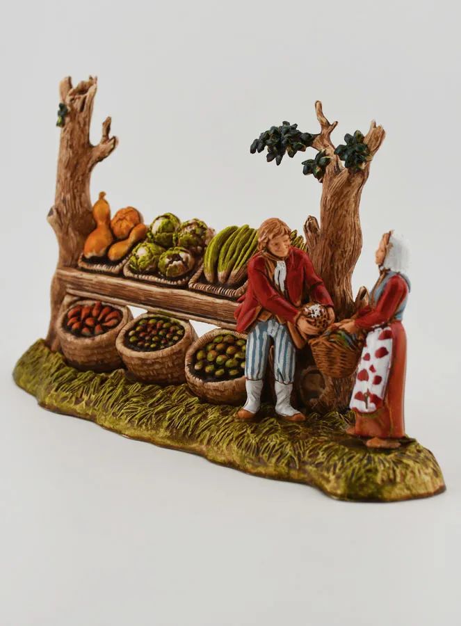 Nativity Figure Greengrocer and his Stall – 6cm (pic 3)