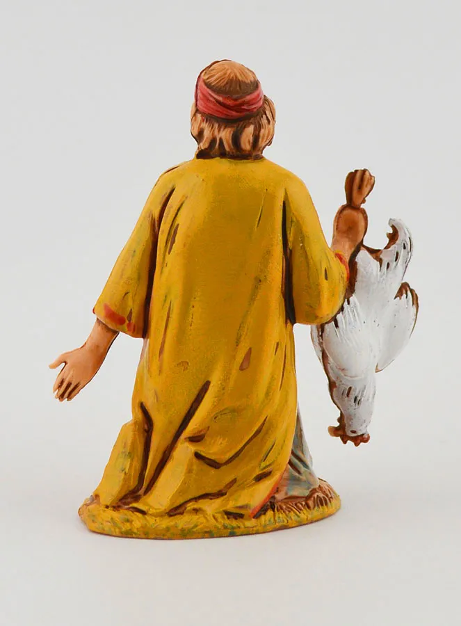 Nativity Figure Man with Chicken – 6cm (pic 4)