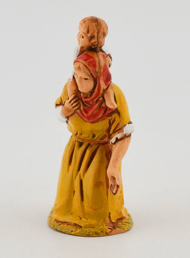 Nativity Figure Beggar Woman with Child – 6cm (pic 2)
