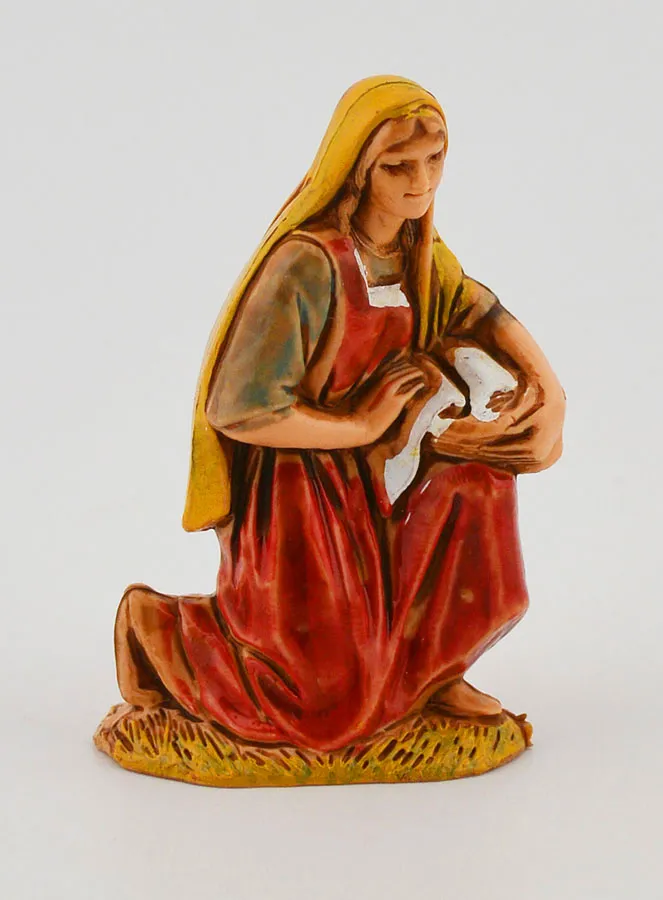 Nativity Figure Washerwoman with a Basket – 6 cm (pic 1)
