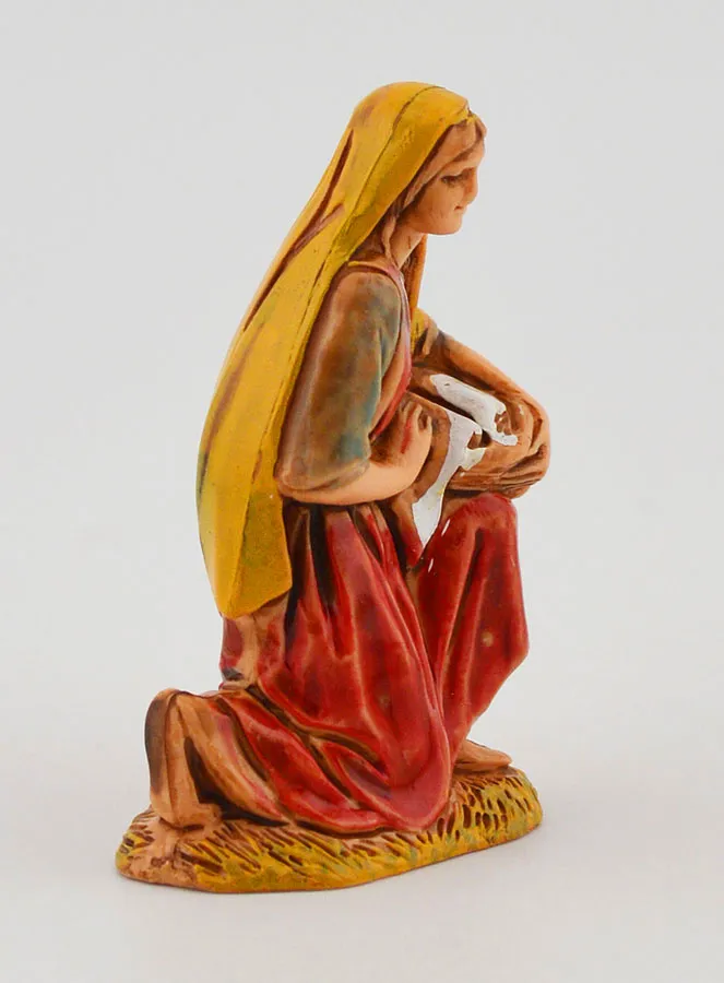 Nativity Figure Washerwoman with a Basket – 6 cm (pic 3)