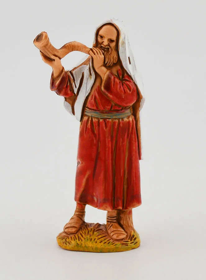 Nativity Figure Musician Playing the Shofar – 6 cm (pic 1)
