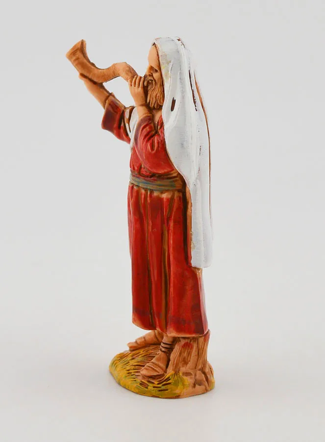 Nativity Figure Musician Playing the Shofar – 6 cm (pic 2)