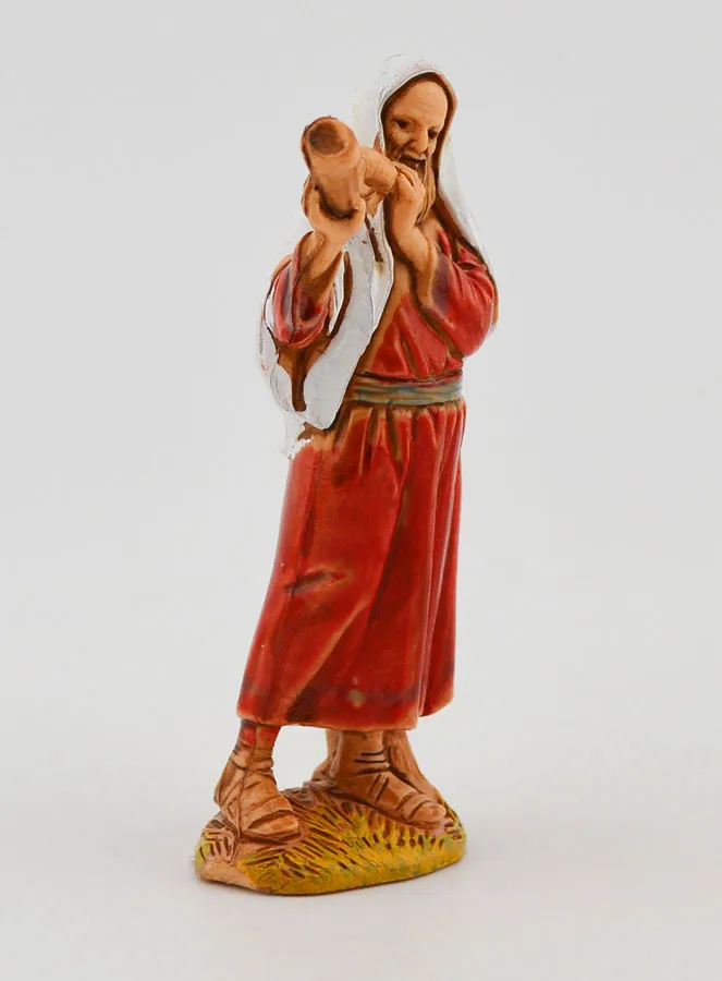 Nativity Figure Musician Playing the Shofar – 6 cm (pic 3)