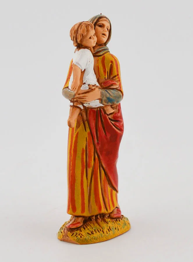 Nativity Figure Woman Carrying Her Child – 6 cm (pic 3)