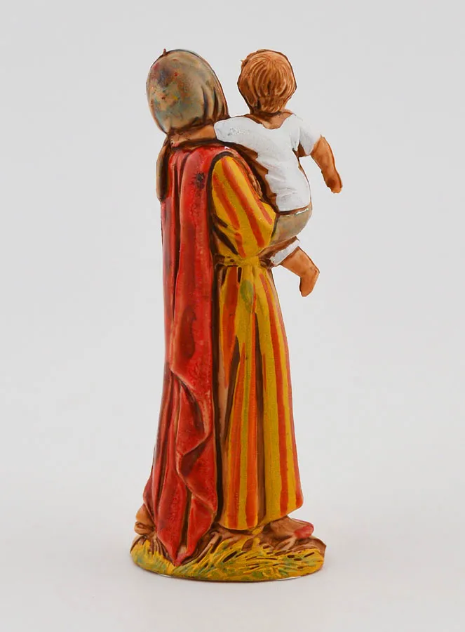 Nativity Figure Woman Carrying Her Child – 6 cm (pic 4)
