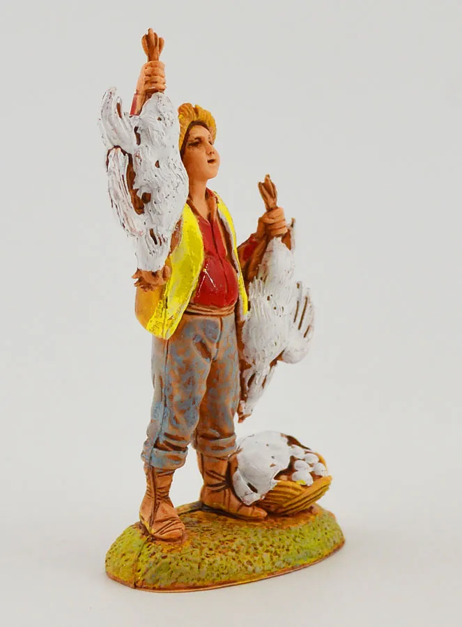 Nativity Figure Chicken Seller - 6 cm (pic 3)