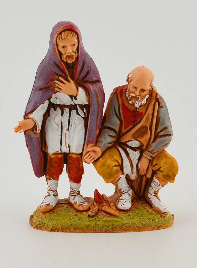 Nativity Figure Elderly Beggars – 6cm (pic 1)