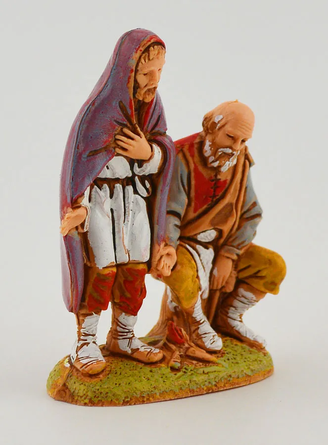 Nativity Figure Elderly Beggars – 6cm (pic 3)