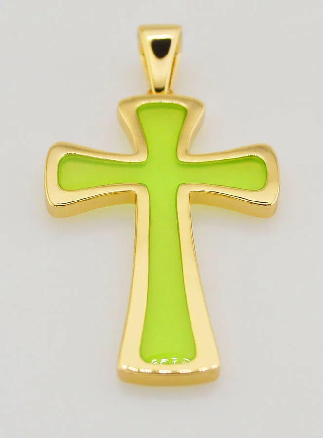 Cross Pendant 4cm - Green (pic 2)